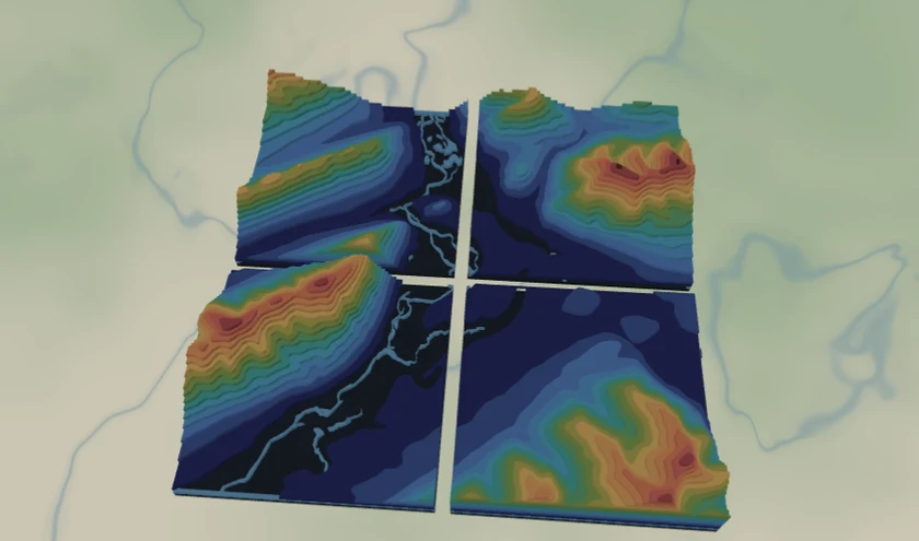 3D Topography Split preset preview