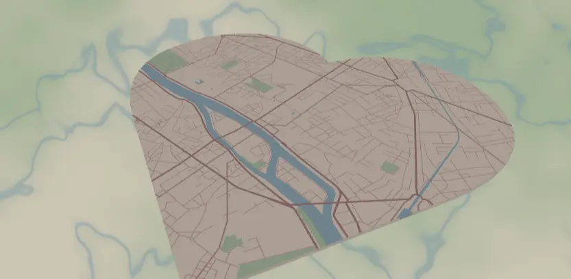 Heart Keepsake Map preset preview
