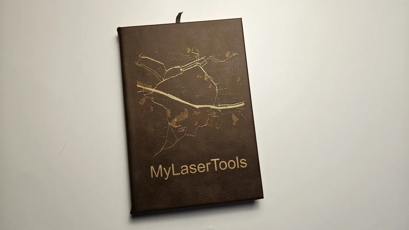 Leatherette Journal Cover Map Generator example