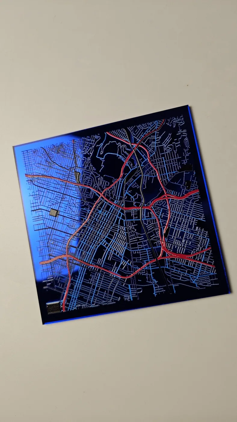 Neon Night Map Generator example