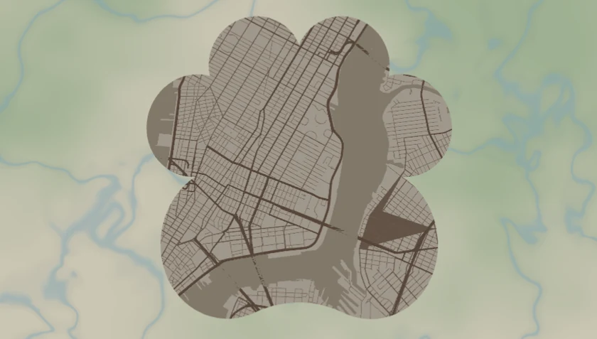Paw Print Map preset preview